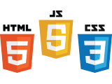 Zeigt das Logo von folgender/n Technologie/n: HTML5 - JS5 -  CSS3-